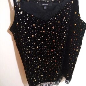 Miss me star tank top size small